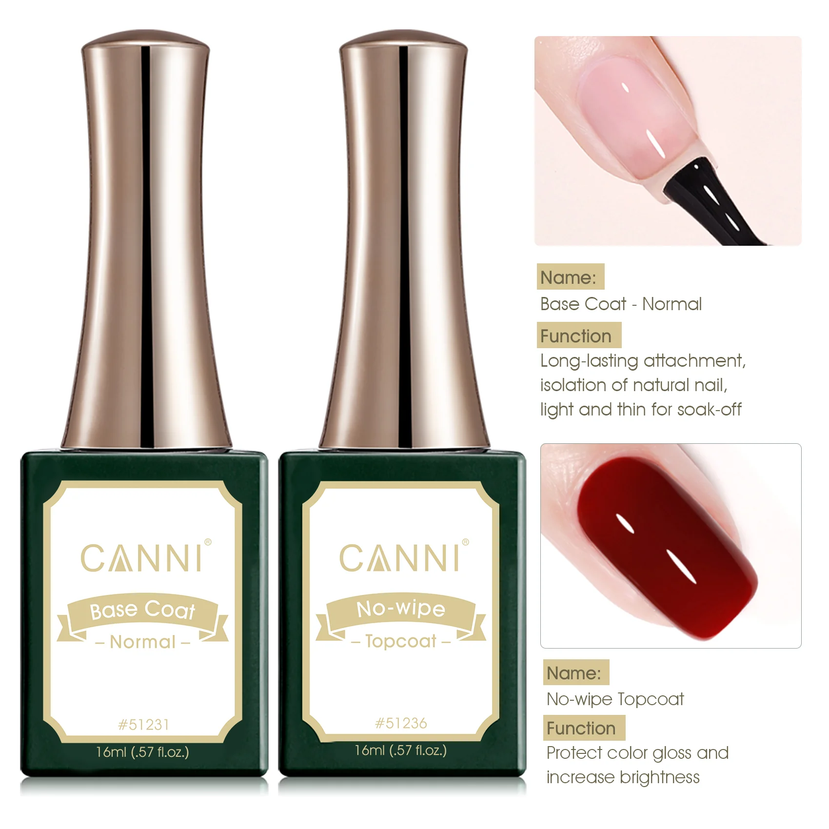 16ML Base and Top Coat with Reinfore Gel Set - Image 4