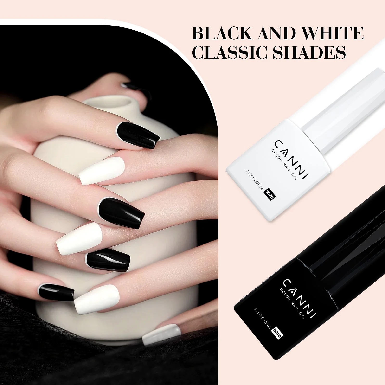 9ml Black and White Color 2pcs Set - Image 3