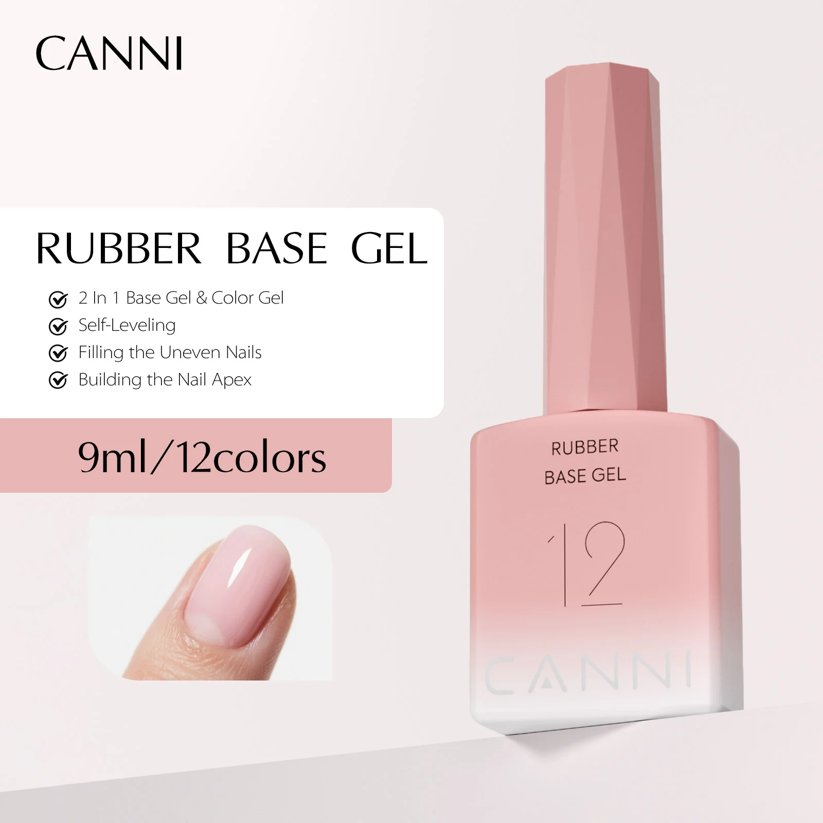 9ml Colorful Rubber Base Gel 6 Colors Set - Image 3
