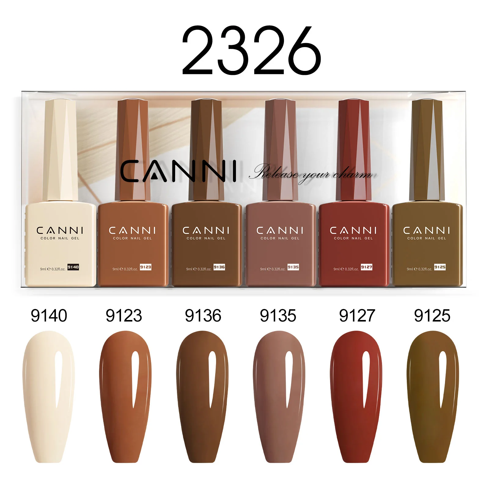 9ML Nail Gel 6 Colors Set - Image 29
