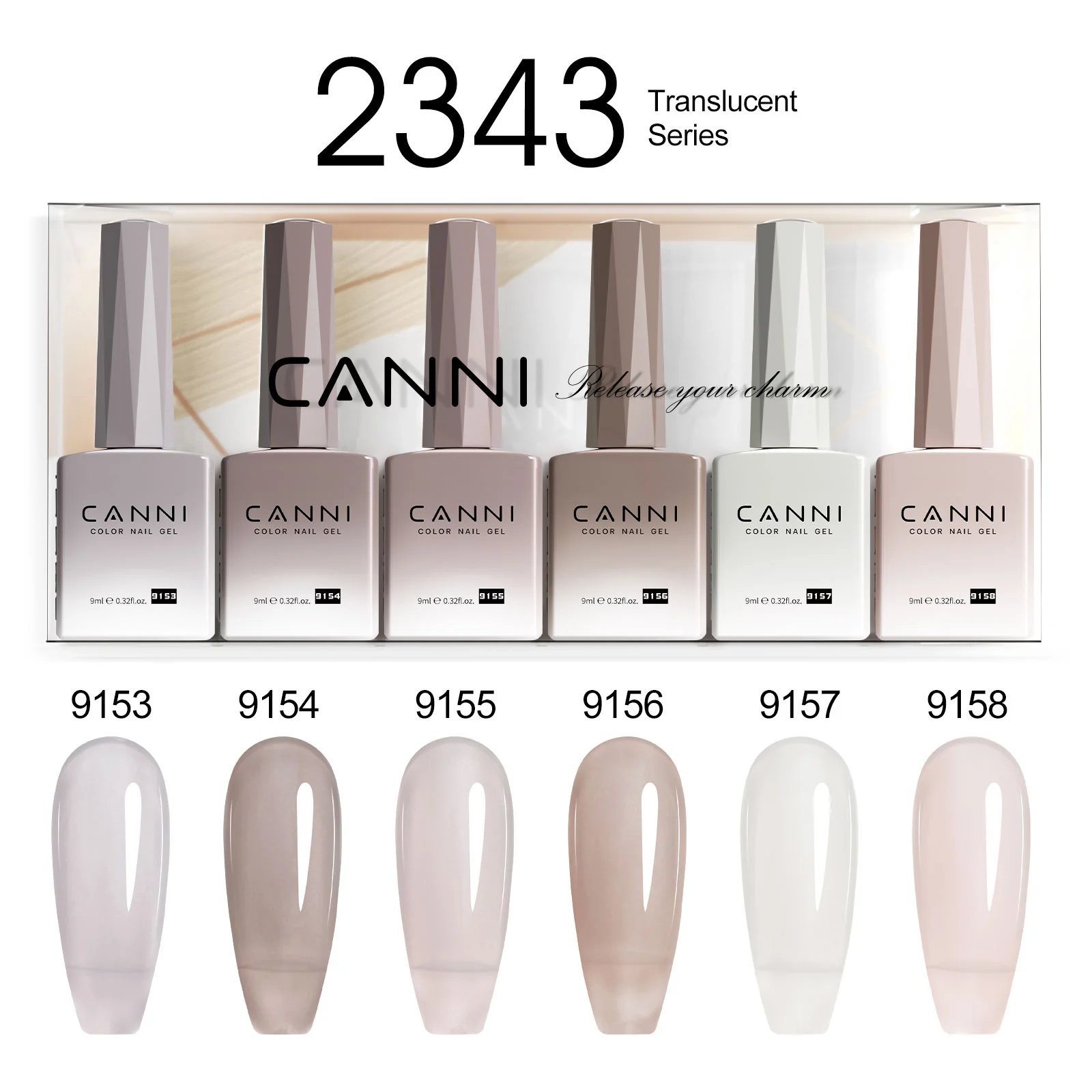 9ML Nail Gel 6 Colors Set - Image 46
