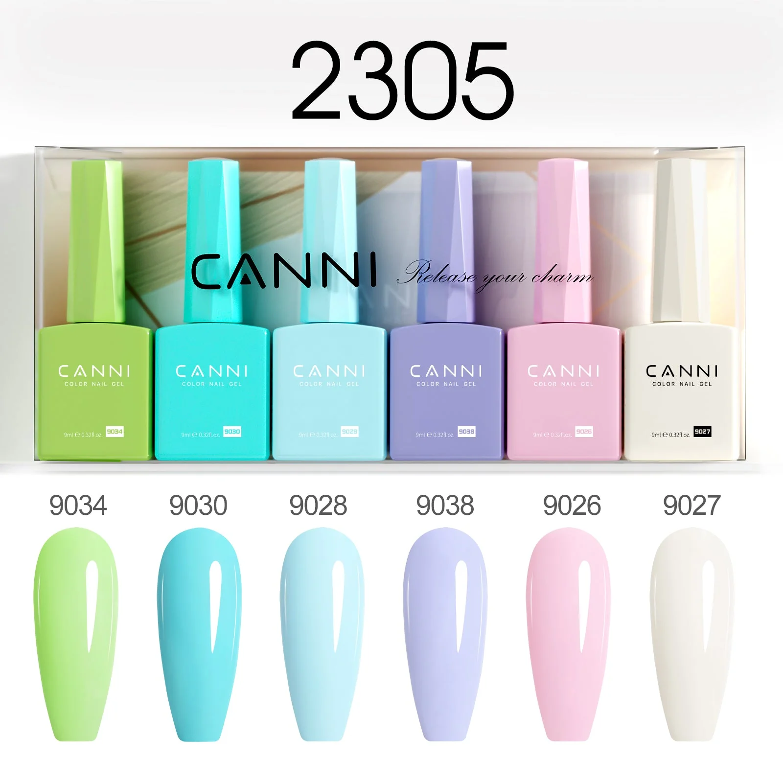 9ML Nail Gel 6 Colors Set - Image 8