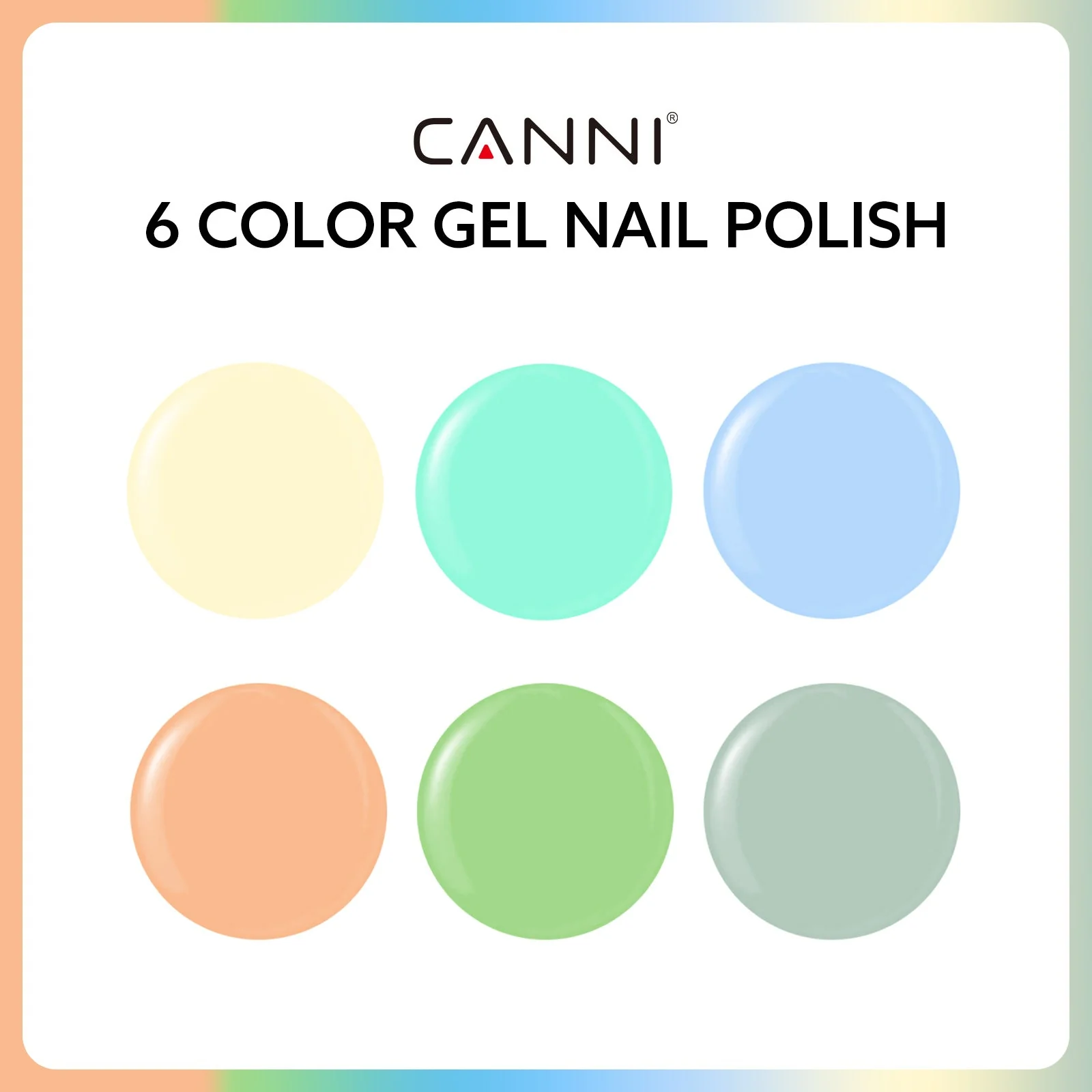 Aqua Lagoon Delight Kit - 9ml Nail Gel 6 Colors Set-2318 - Image 2