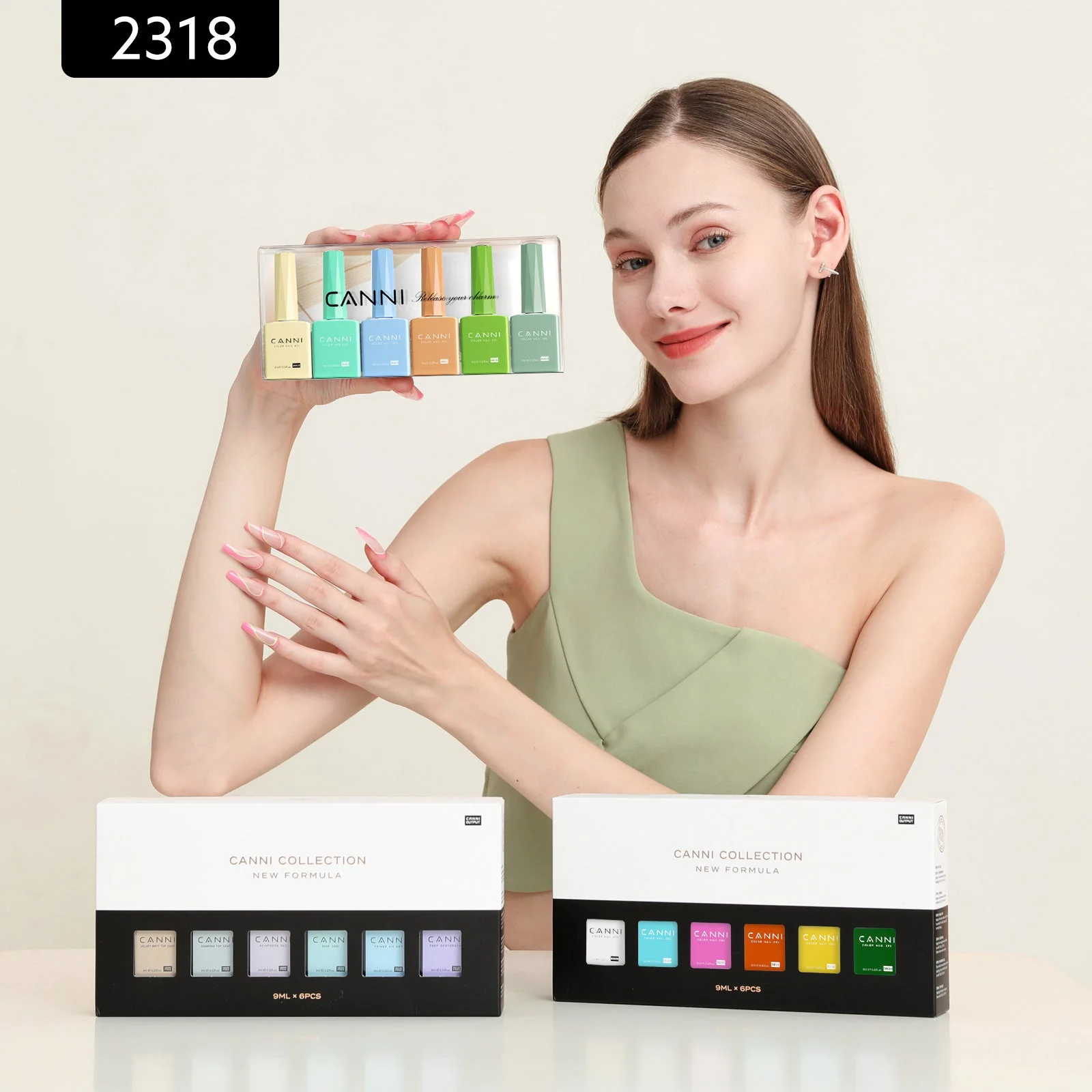 Aqua Lagoon Delight Kit - 9ml Nail Gel 6 Colors Set-2318 - Image 3