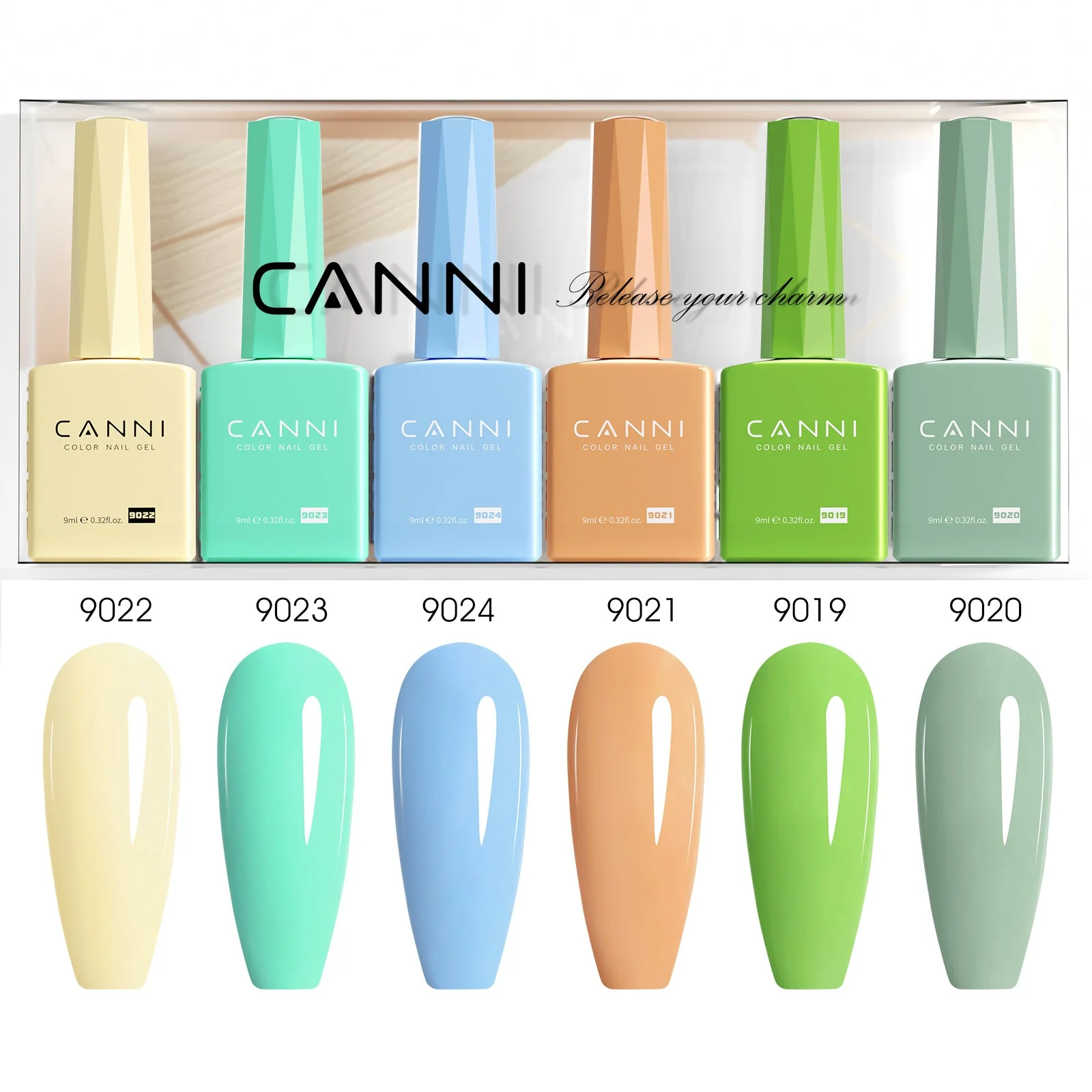 Aqua Lagoon Delight Kit - 9ml Nail Gel 6 Colors Set-2318 - Image 4