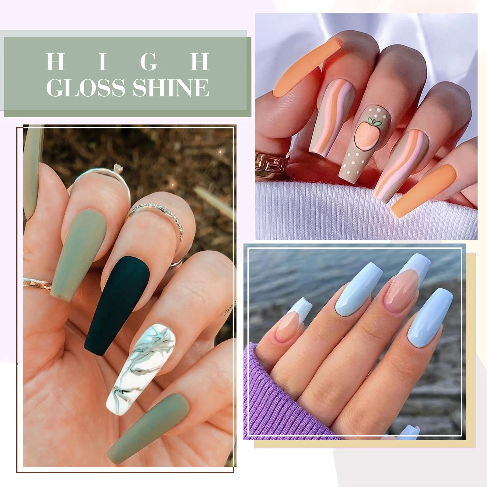 Aqua Lagoon Delight Kit - 9ml Nail Gel 6 Colors Set-2318 - Image 6