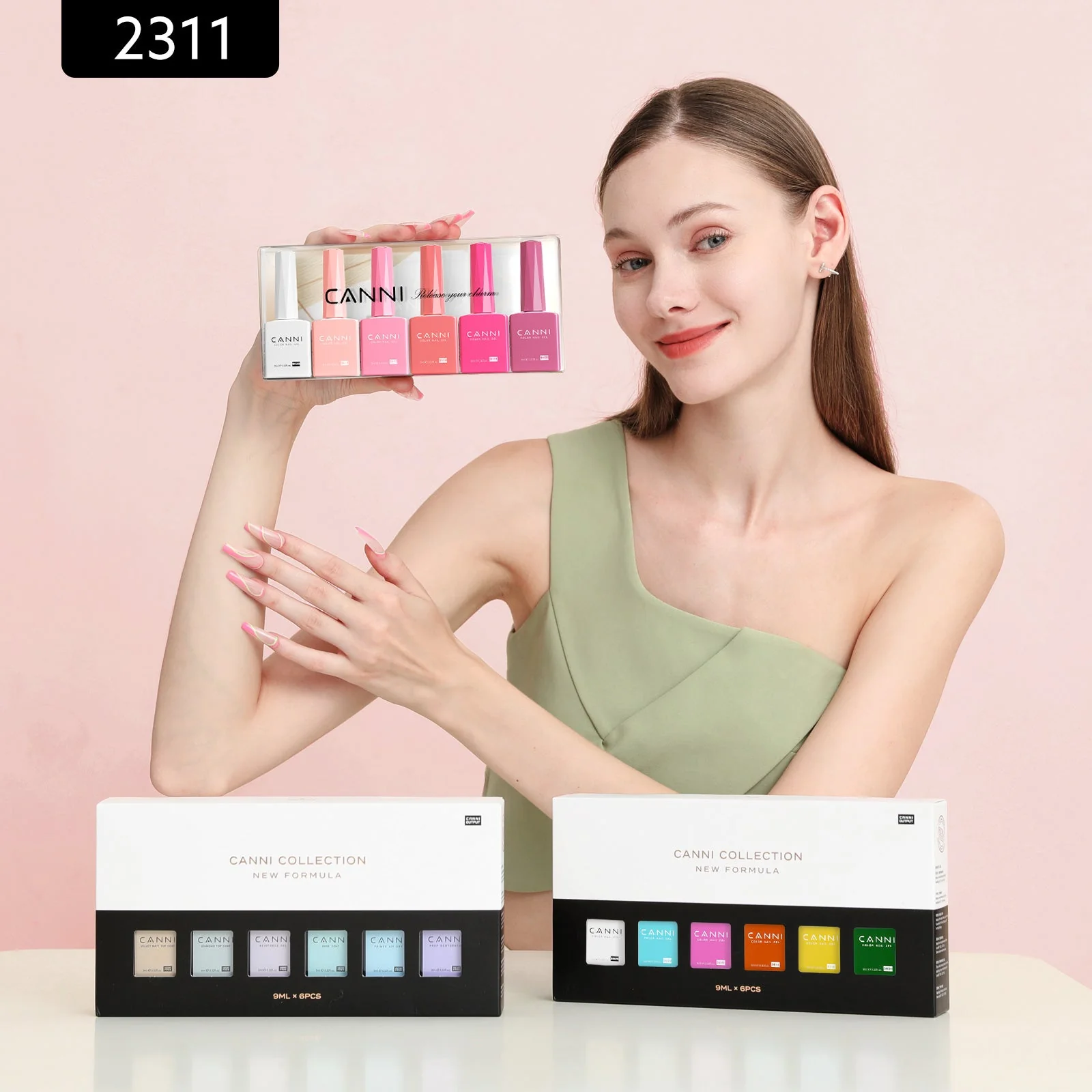 Blush Bliss Bouquet Kit - 9ml Nail Gel 6 Colors Set-2311 - Image 3