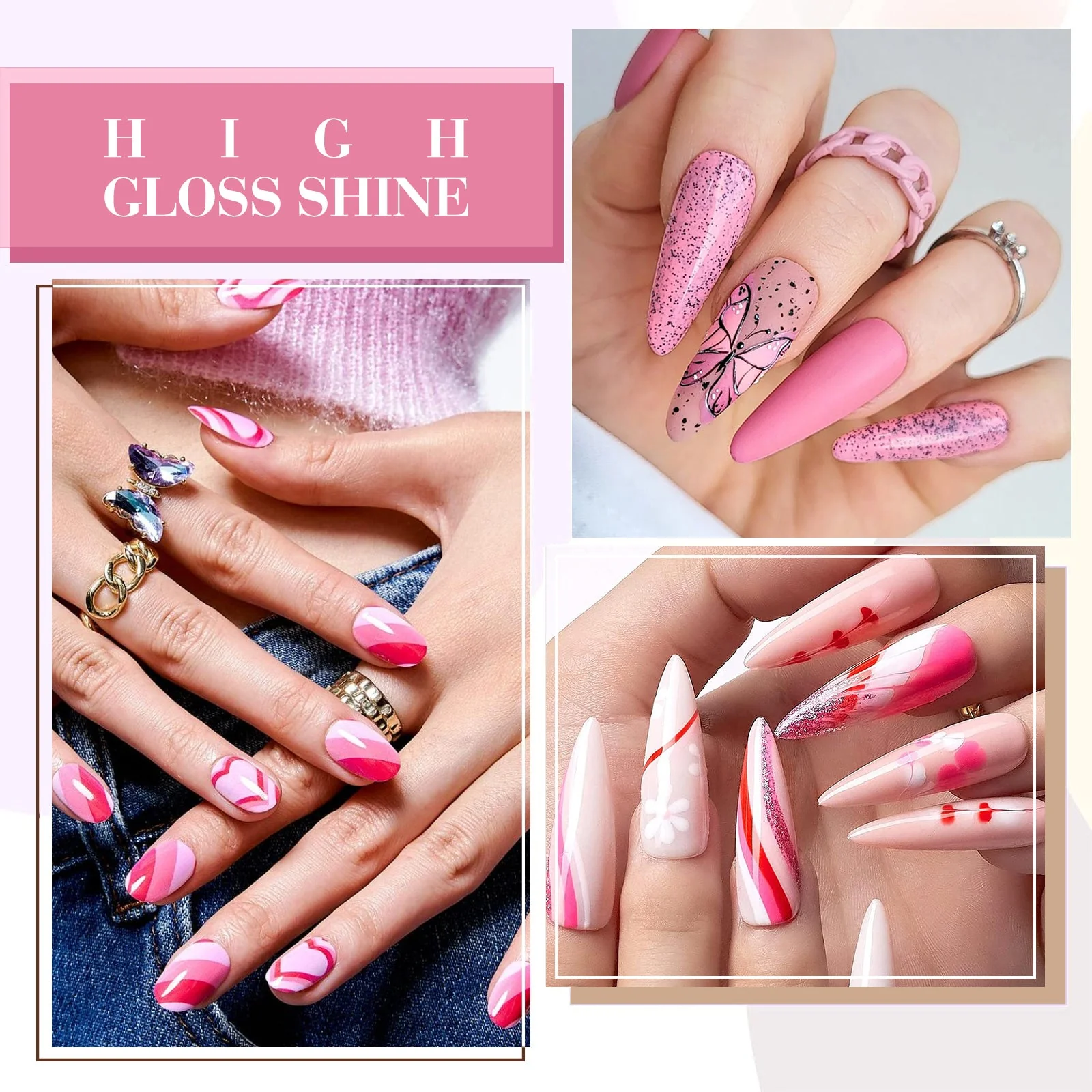 Blush Bliss Bouquet Kit - 9ml Nail Gel 6 Colors Set-2311 - Image 5