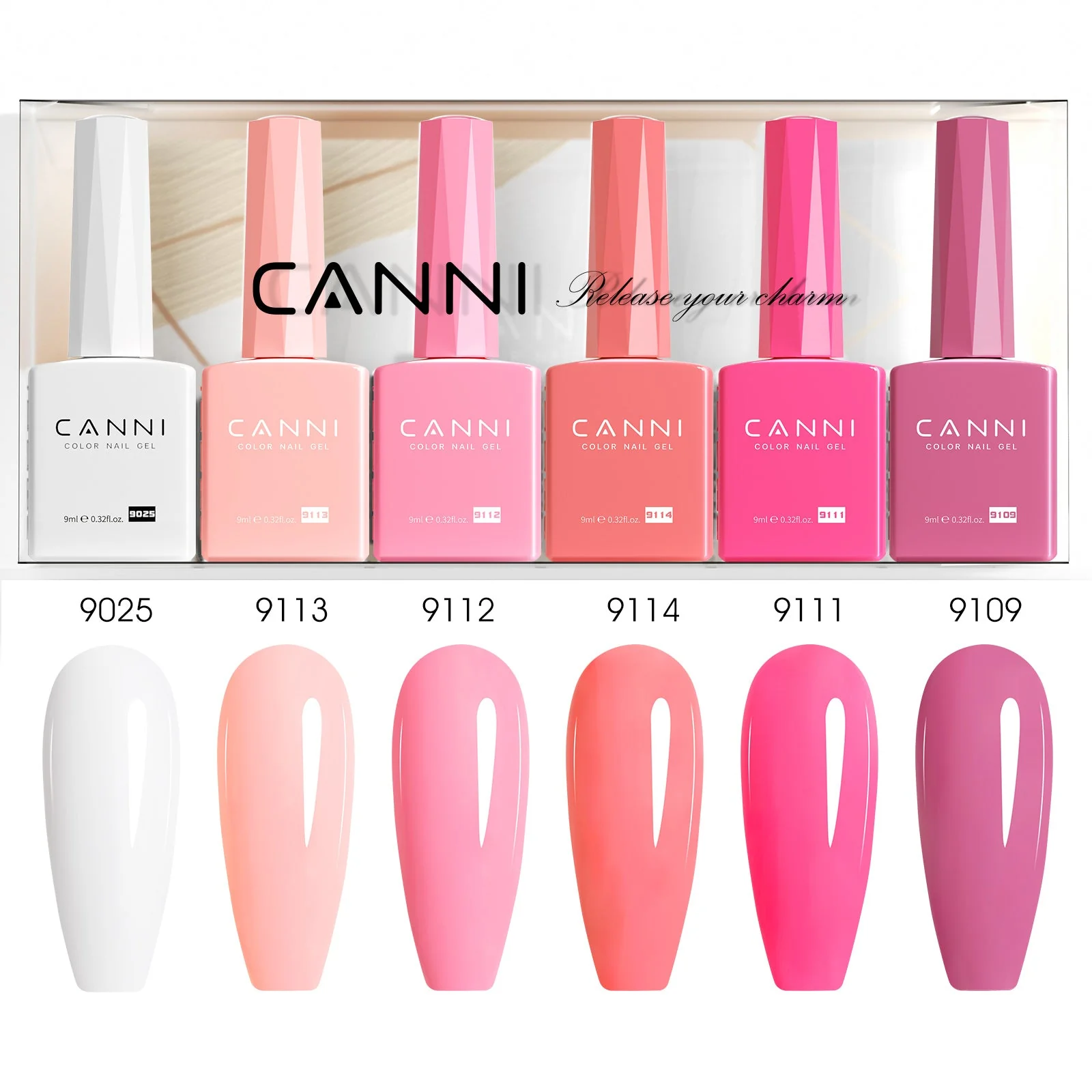 Blush Bliss Bouquet Kit - 9ml Nail Gel 6 Colors Set-2311 - Image 8