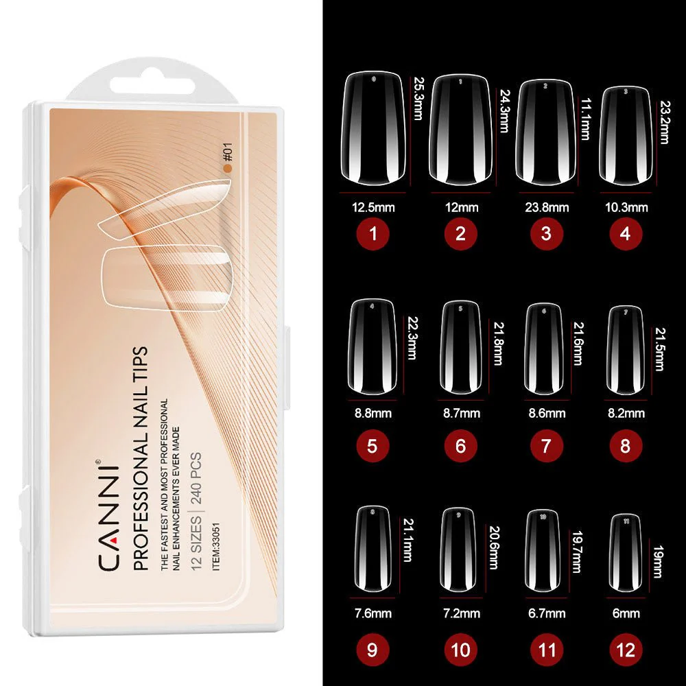 Clear Square - False Nail Tips - Image 2