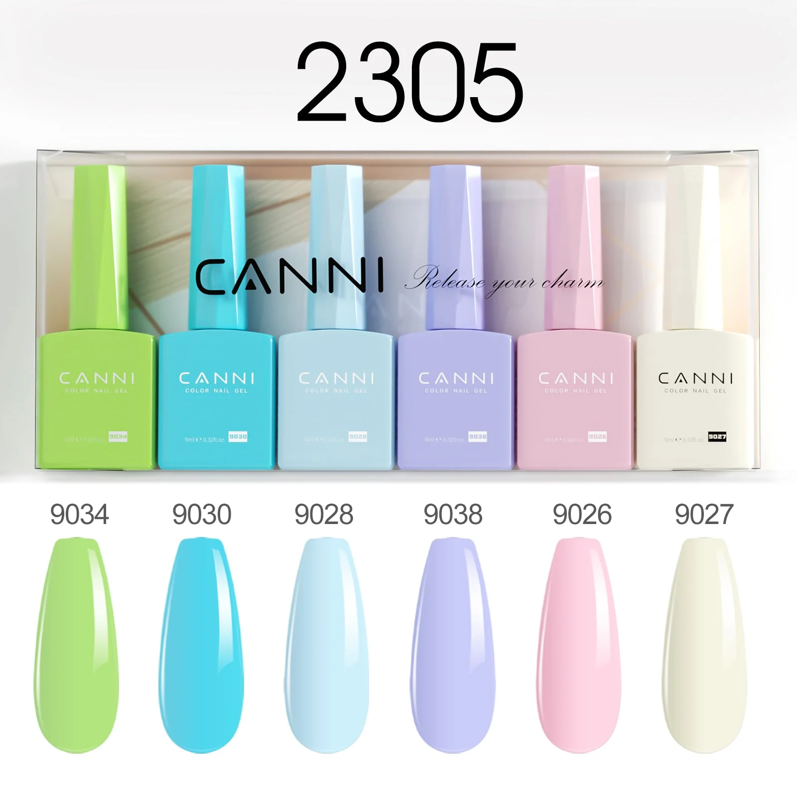 Colorful Kaleidoscope Kit - 9ml Nail Gel 6 Colors Set-2305 - Image 10