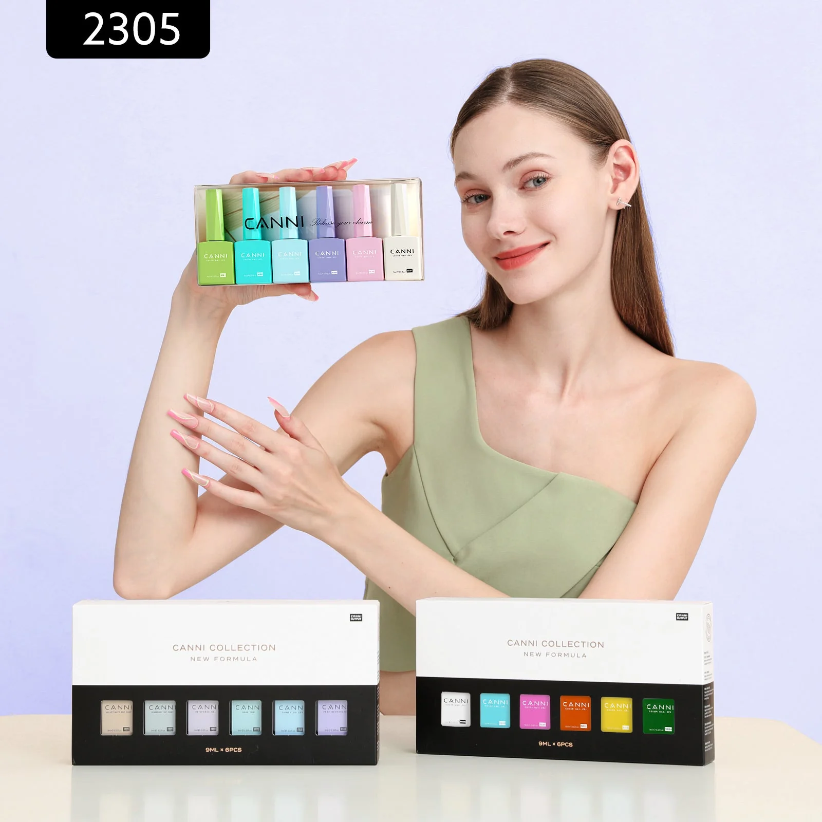 Colorful Kaleidoscope Kit - 9ml Nail Gel 6 Colors Set-2305 - Image 5