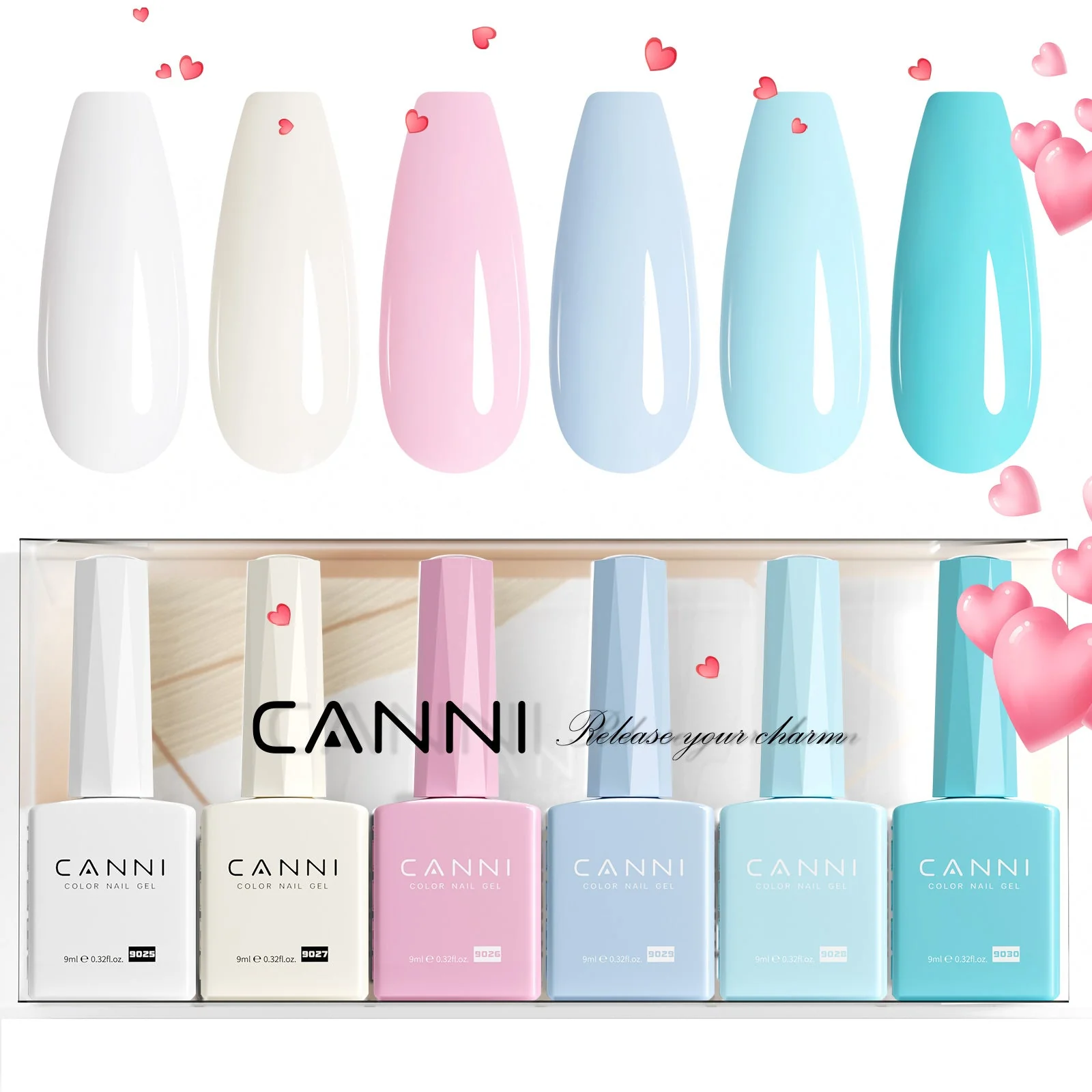 Cotton Candy Kit - 9ml Nail Gel 6 Colors Set-2319