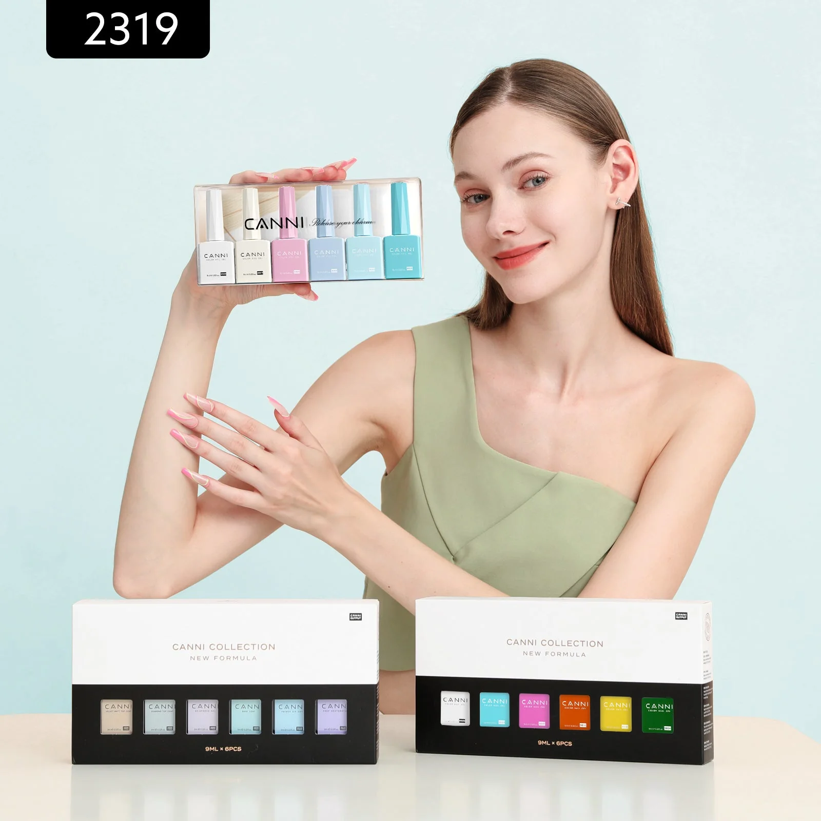 Cotton Candy Kit - 9ml Nail Gel 6 Colors Set-2319 - Image 3