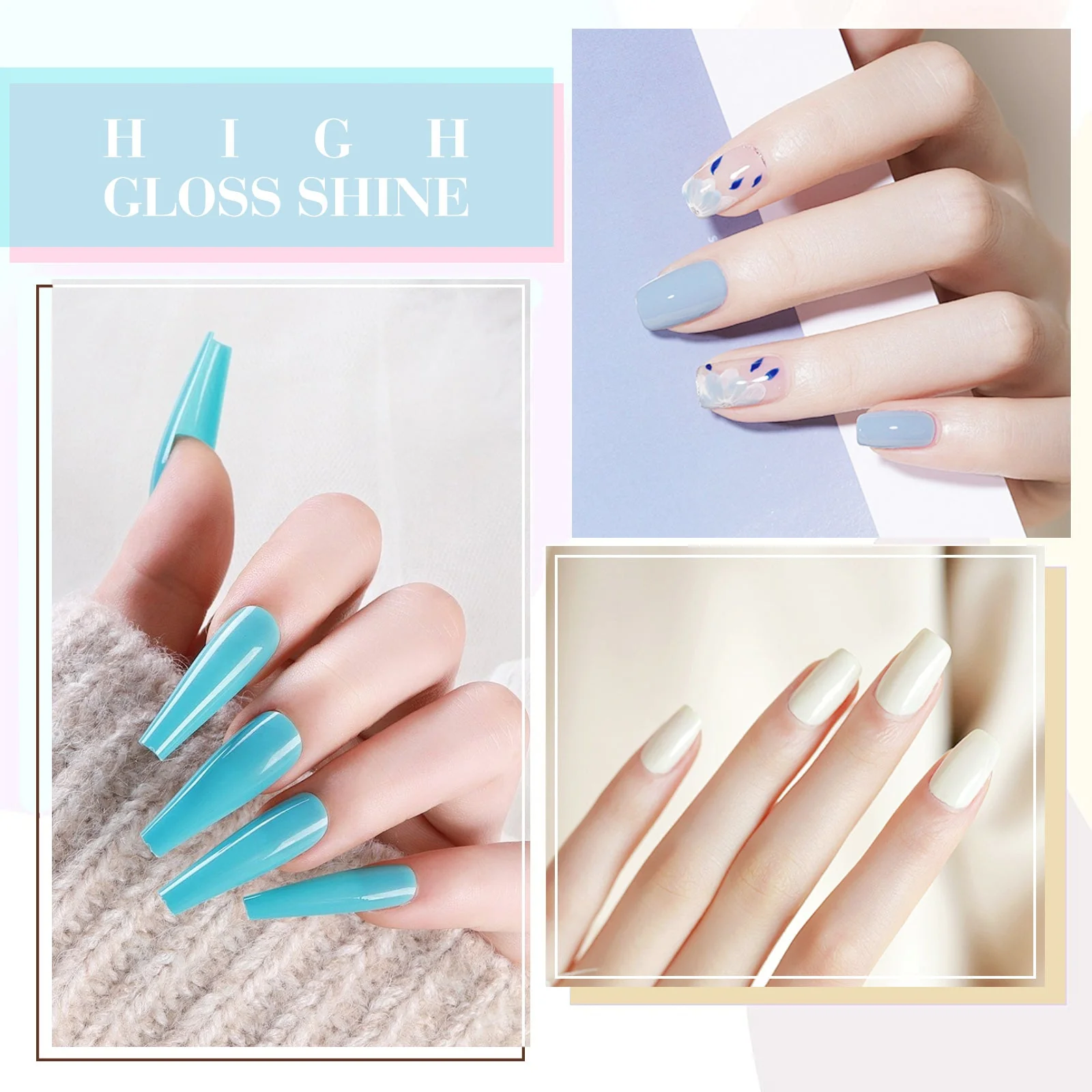 Cotton Candy Kit - 9ml Nail Gel 6 Colors Set-2319 - Image 6
