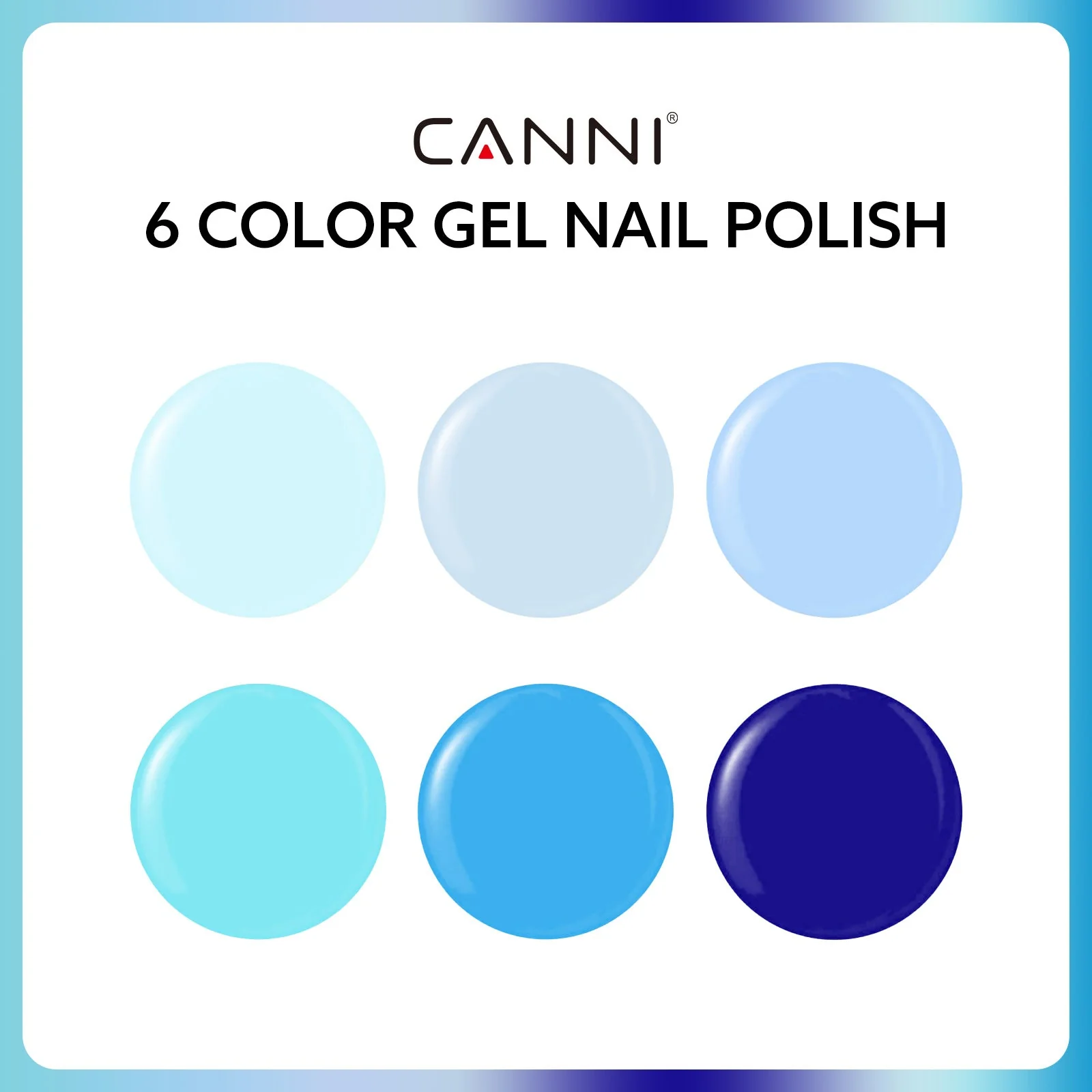 Crystal Clear Waters Kit - 9ml Nail Gel 6 Colors Set-2313 - Image 2