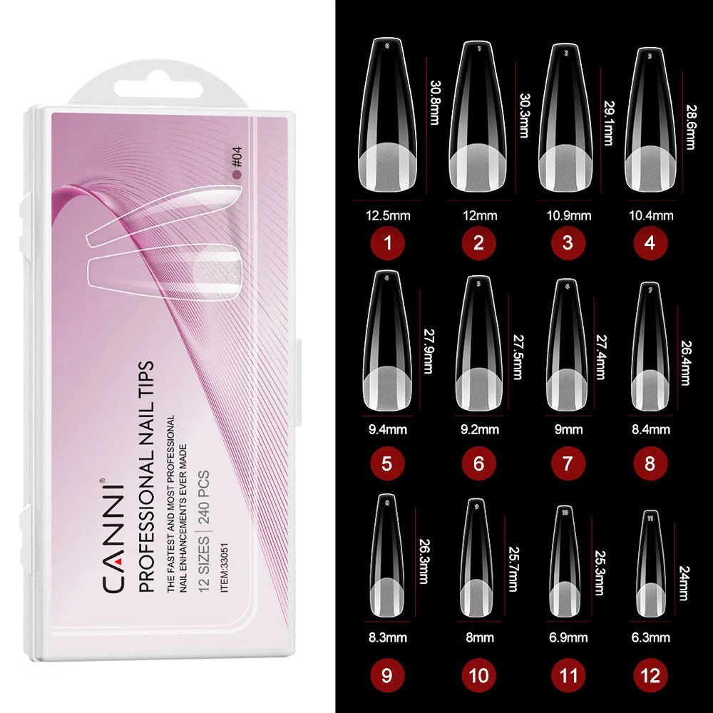 Half Matt Coffin - False Nail Tips - Image 2