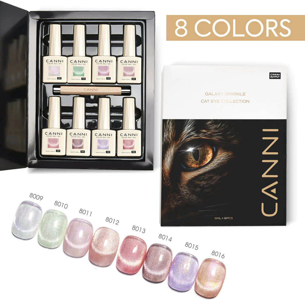 Cat Eye Gel Polish 8 Colors Set - Image 2