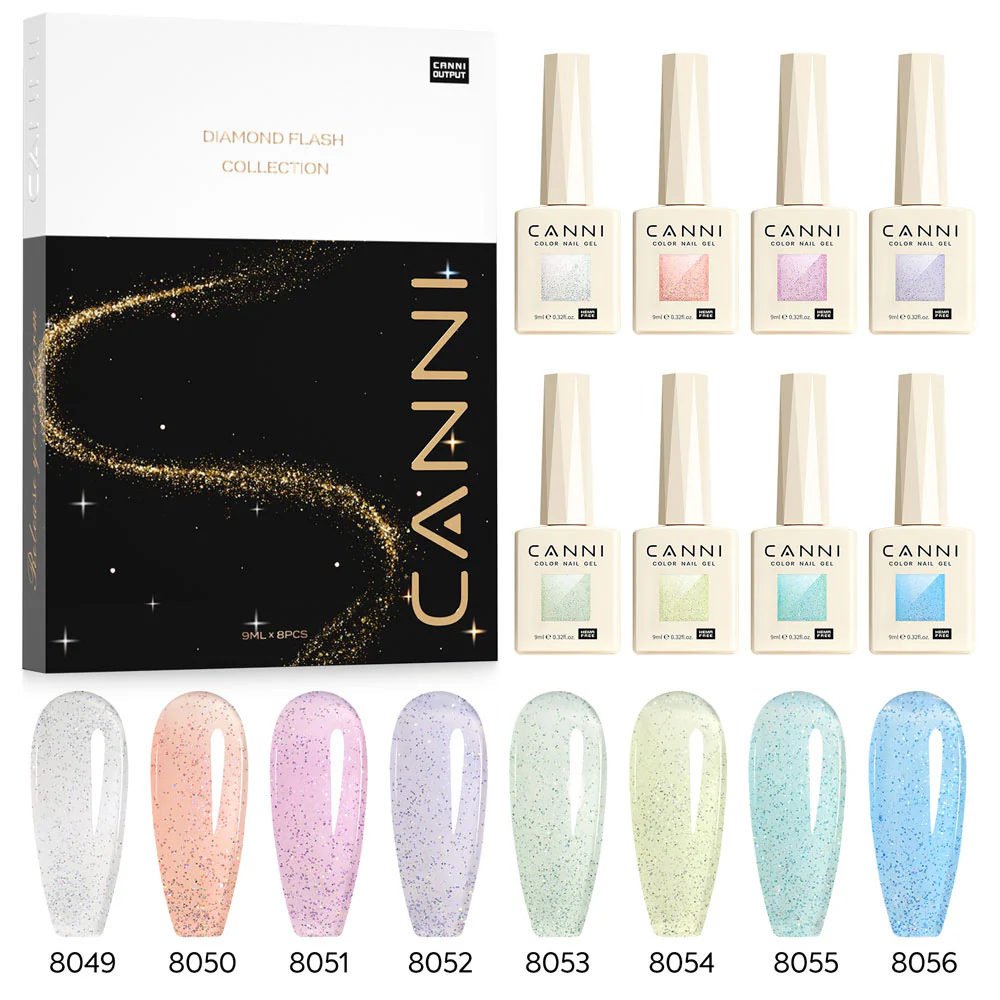 Glitter Gel Polish 8 Colors Set - Fairy Collection
