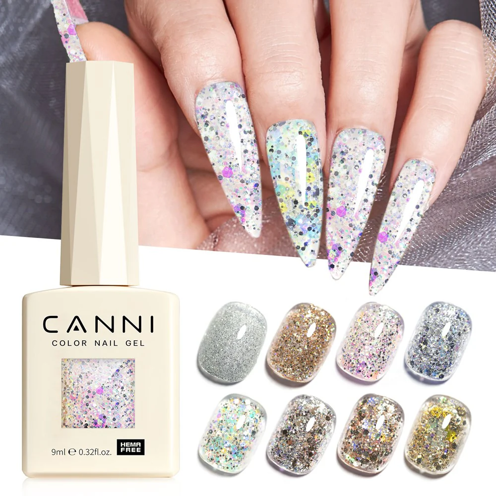 Glitter Nail Gel 9ml - Dawn Crystal Flash Series