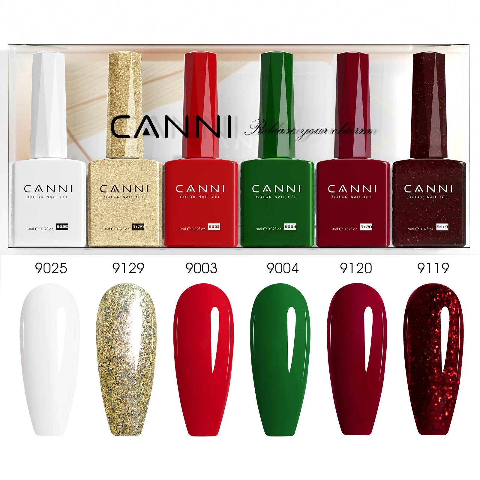 Holiday Jubilee Kit - 9ml Nail Gel 6 Colors Set-2315 - Image 4