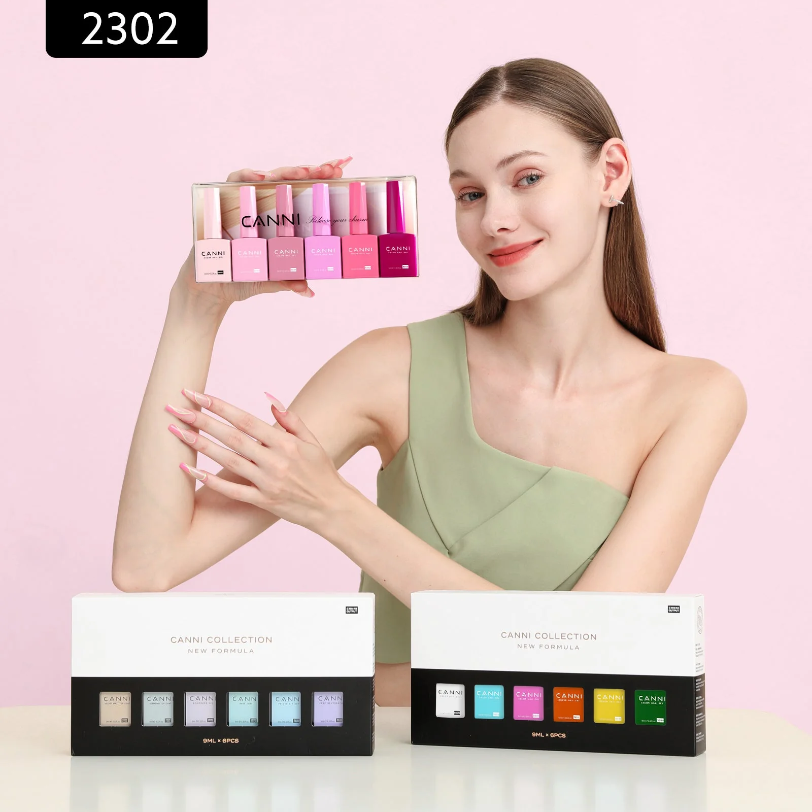 Pink Champagne Dreams Kit - 9ml Nail Gel 6 Colors Set-2302 - Image 5