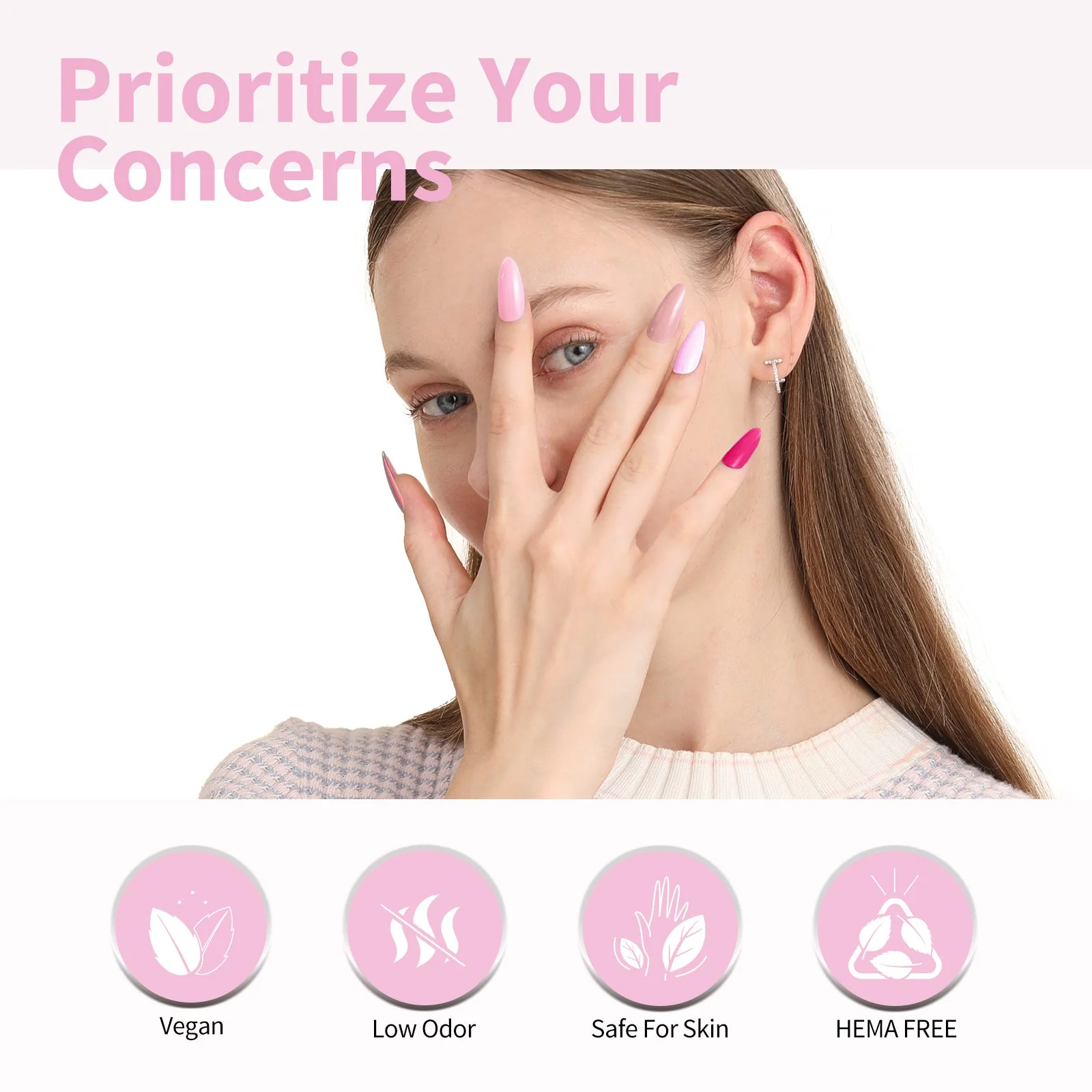 Pink Champagne Dreams Kit - 9ml Nail Gel 6 Colors Set-2302 - Image 8