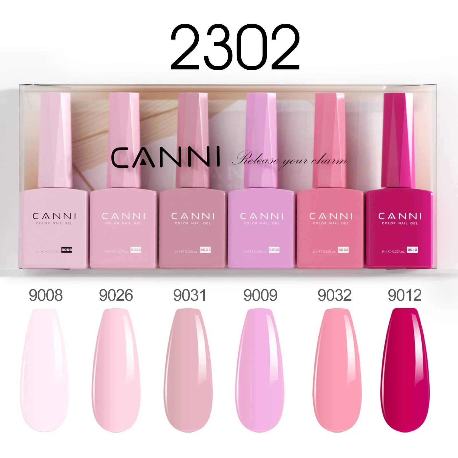 Pink Champagne Dreams Kit - 9ml Nail Gel 6 Colors Set-2302 - Image 9