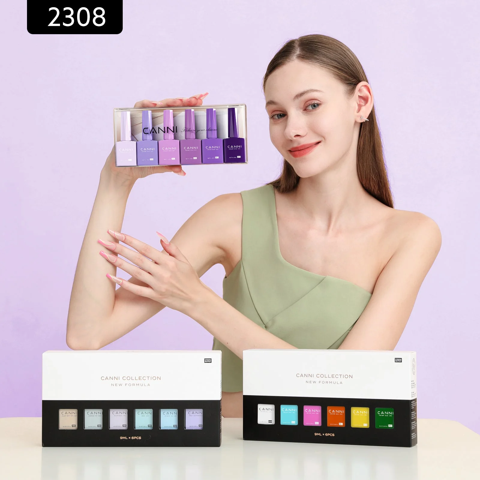 Purple Haze Harmony Kit - 9ml Nail Gel 6 Colors Set-2308 - Image 2