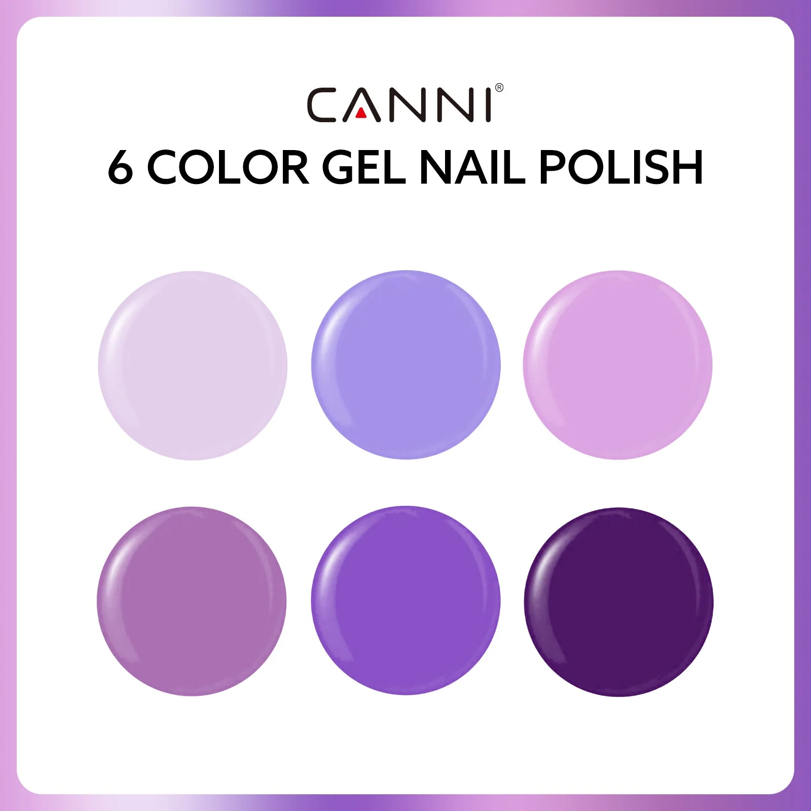 Purple Haze Harmony Kit - 9ml Nail Gel 6 Colors Set-2308 - Image 3