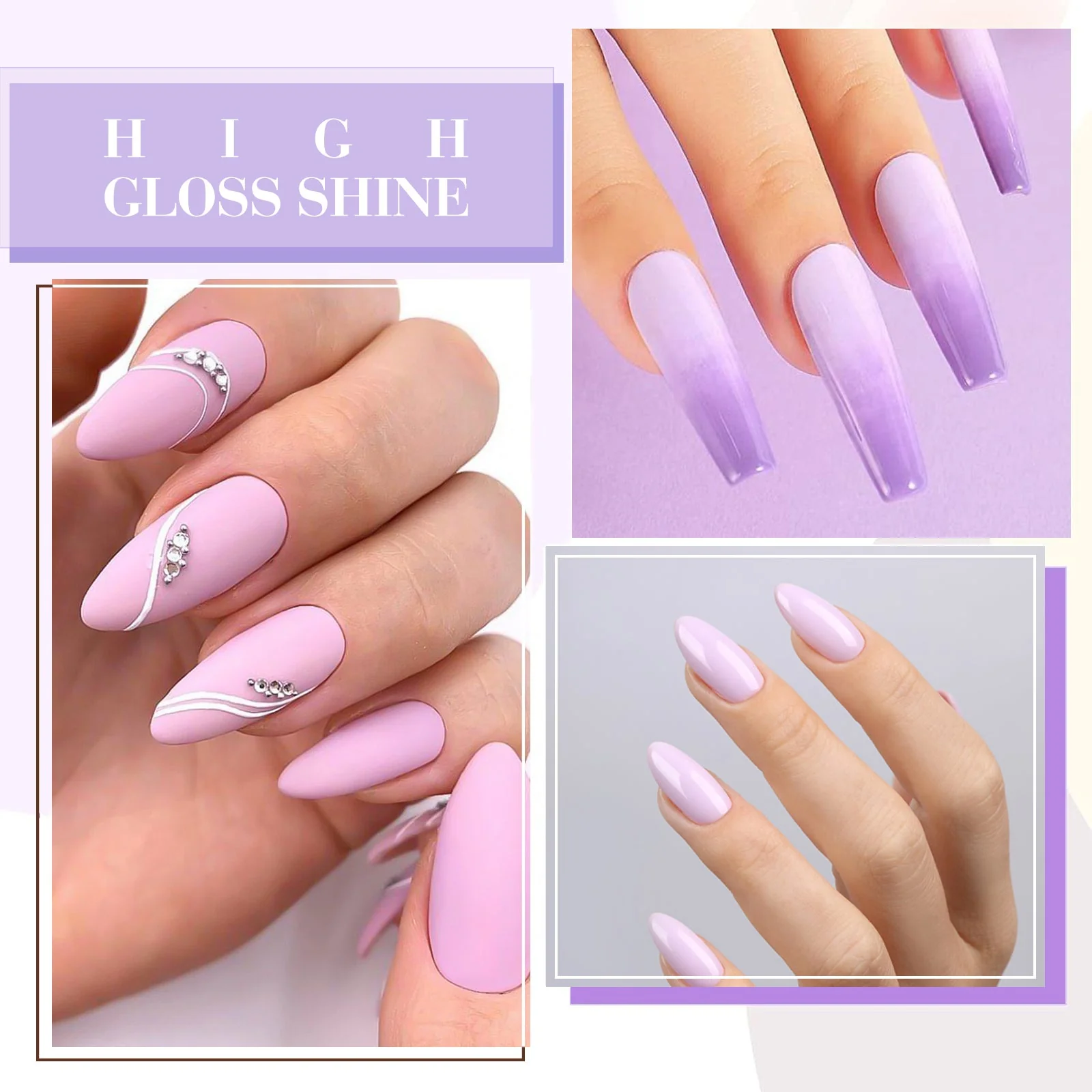Purple Haze Harmony Kit - 9ml Nail Gel 6 Colors Set-2308 - Image 4