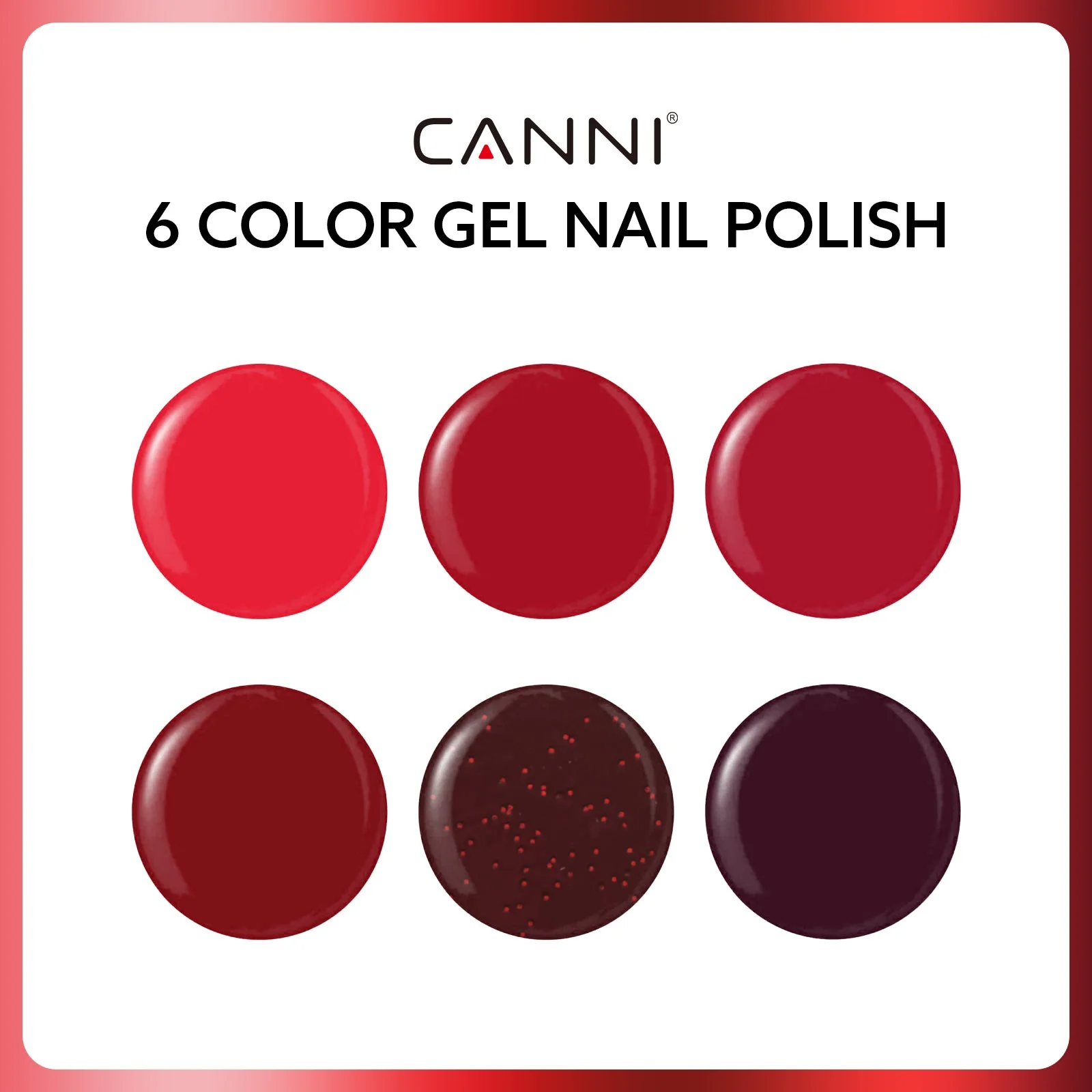 Red Velvet Reverie Kit - 9ml Nail Gel 6 Colors Set-2309 - Image 2
