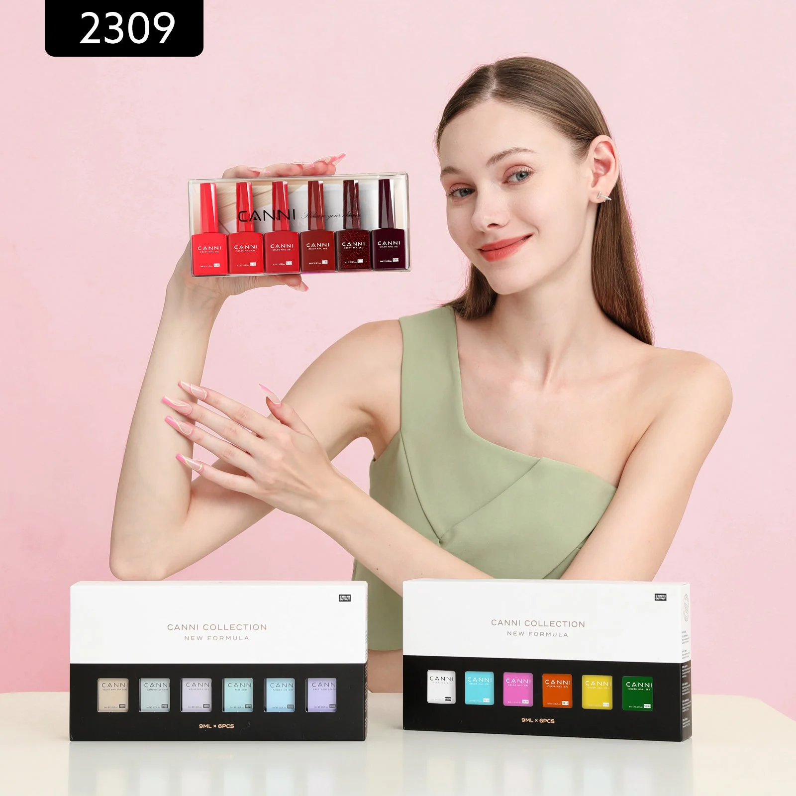 Red Velvet Reverie Kit - 9ml Nail Gel 6 Colors Set-2309 - Image 3