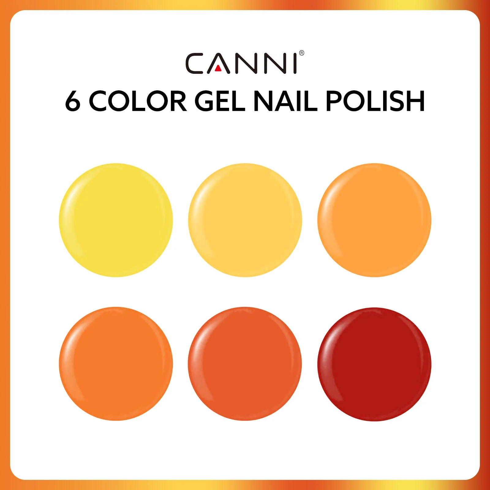 Tangerine Tango Kit - 9ml Nail Gel 6 Colors Set-2312 - Image 2